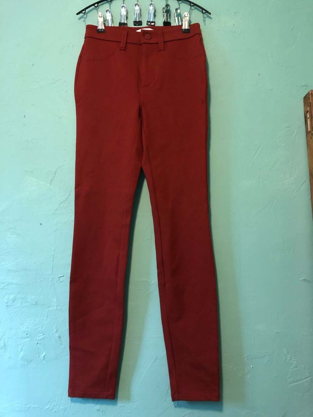 Lauren Conrad Red Stretch Skinny Pants Trousers XS